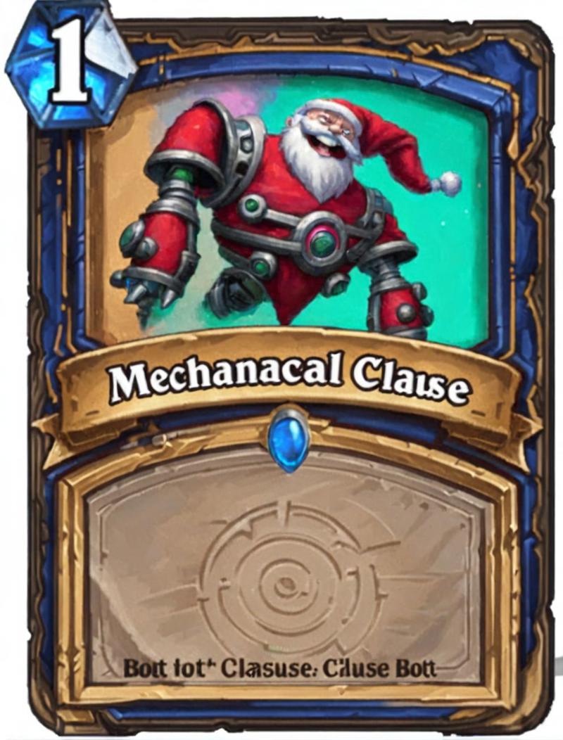 00027-20231110212737-7780-A mechanical ((Santa Clause bot))  Hearthstone Card _lora_SDXL-HearthstoneCard-Lora_0.8_.jpg